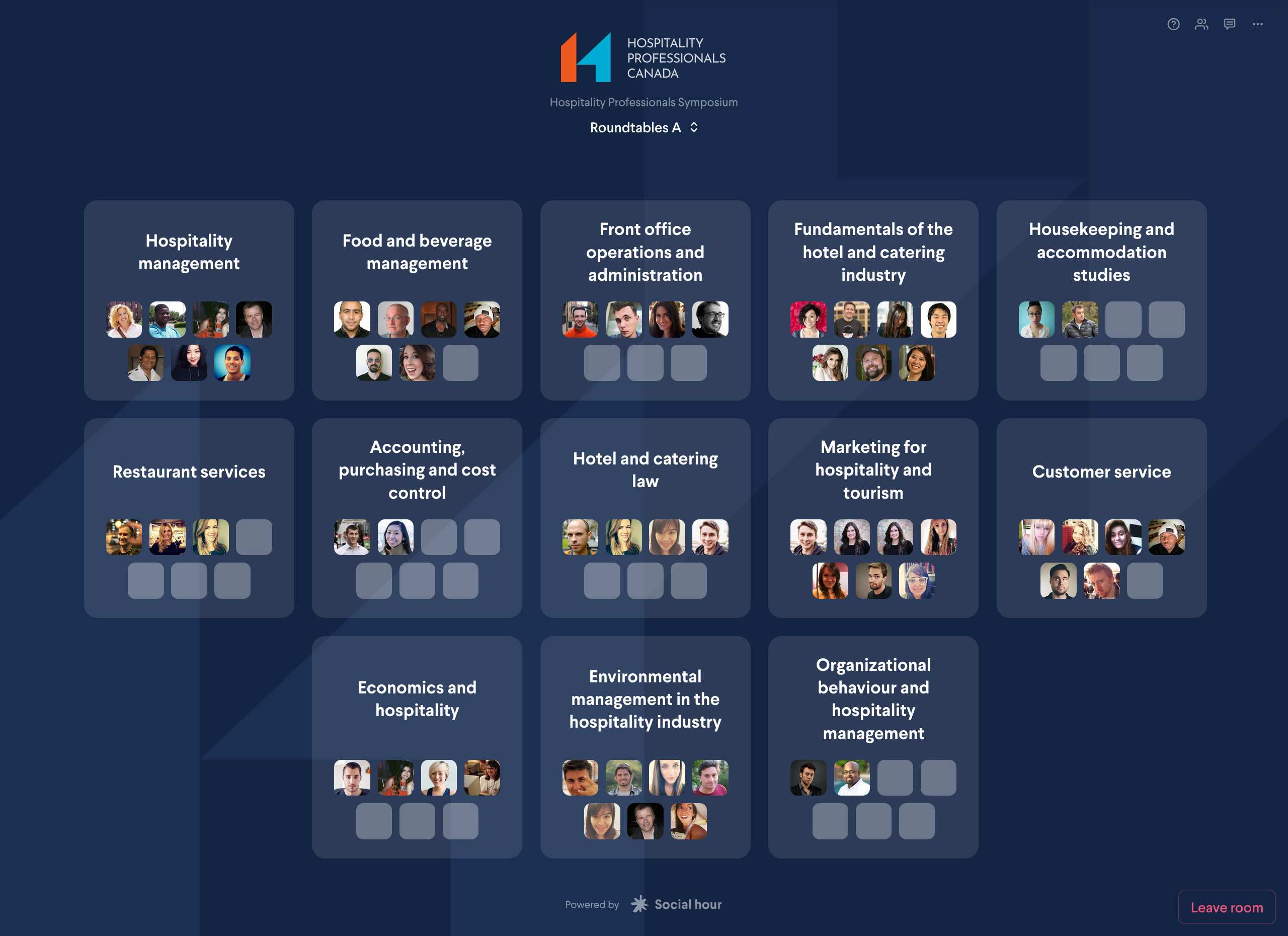 Roundtables by discussion topic
