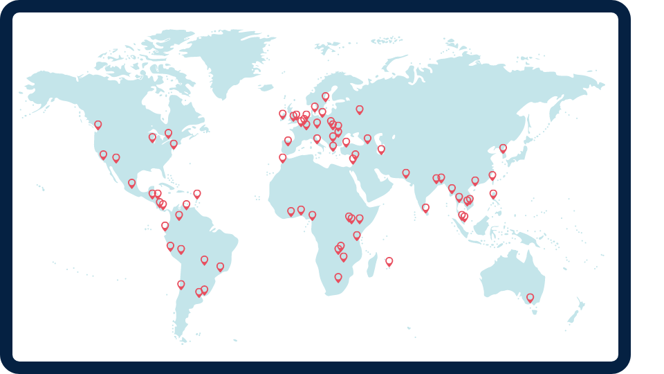 RightsCon 2022 Attendance Map