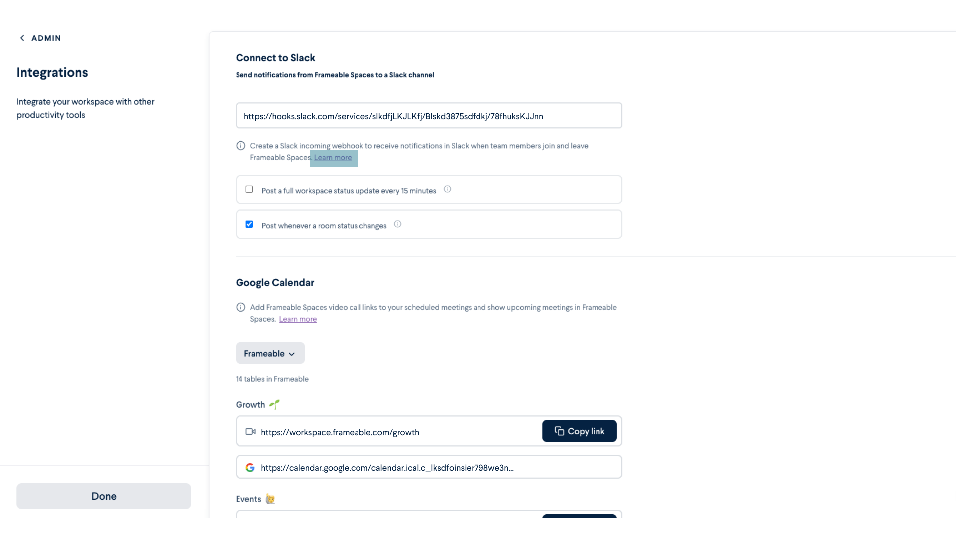 Admin Guide: Integrations