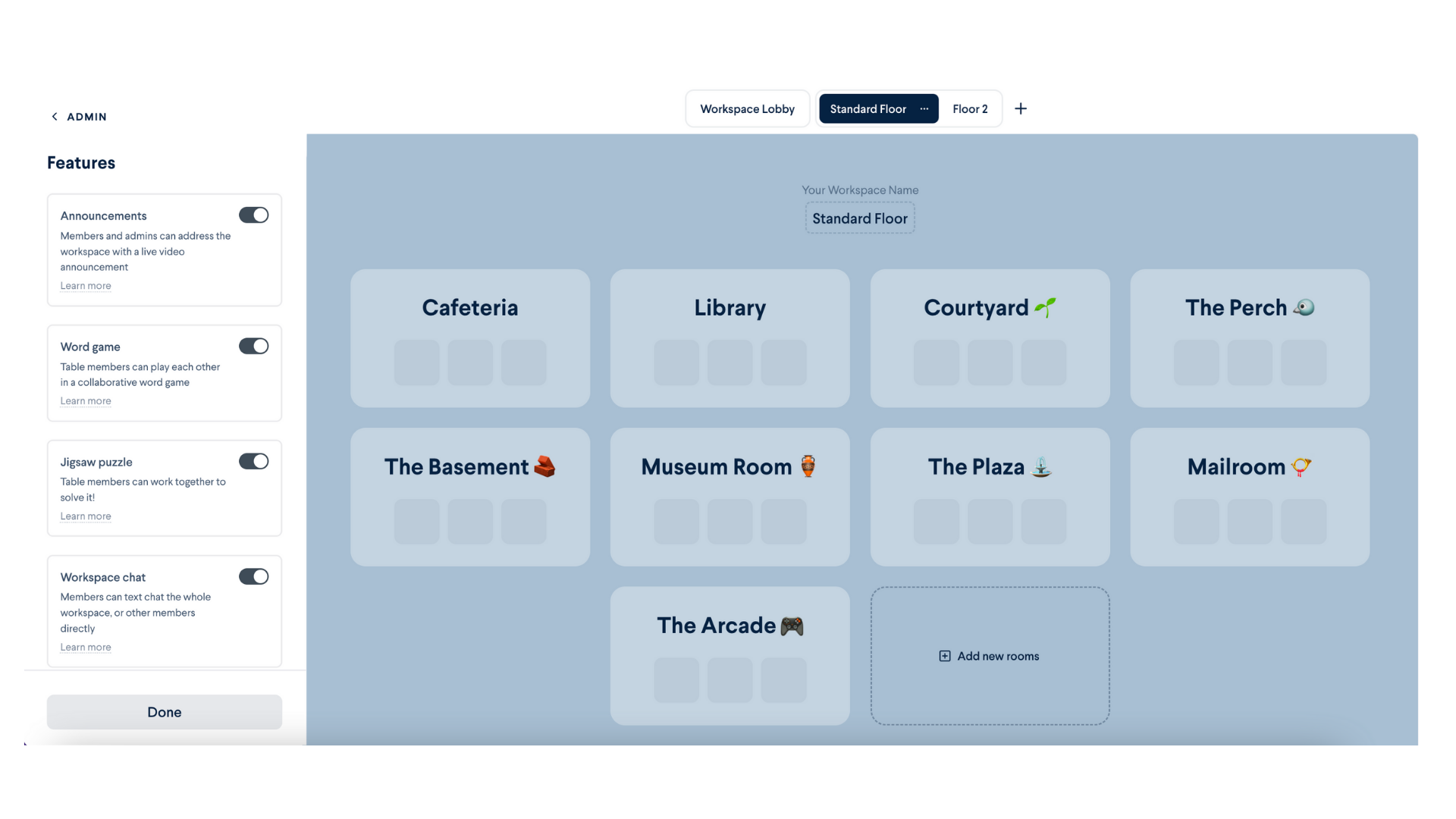 Admin Guide: Features